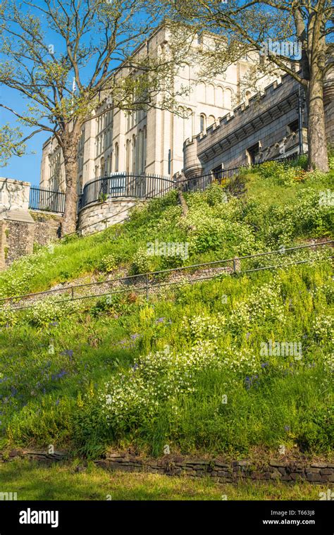 Norwich castle gardens in the city centre. Norfolk, England, UK Stock ...