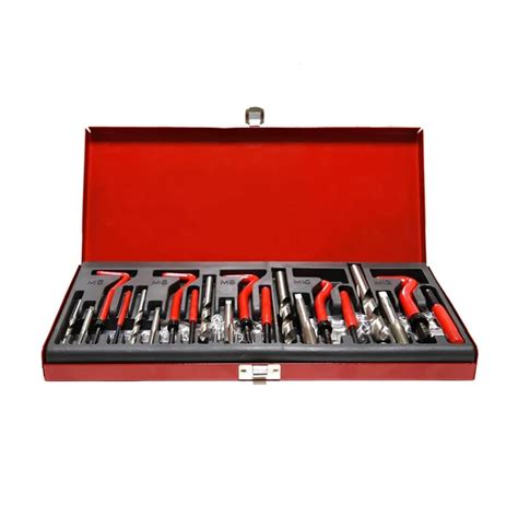 ALLSOME 131PCS Damaged Thread Repair Tool Kit Thread Auto Repair Tool Compatible Hand Tool Set ...