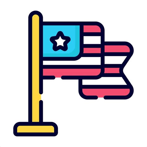 USA flag icon, vector design usa independence day icon. 10399599 Vector ...