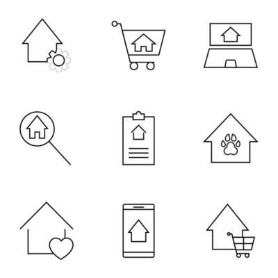 Modern House Outline Vector Art, Icons, and Graphics for Free Download