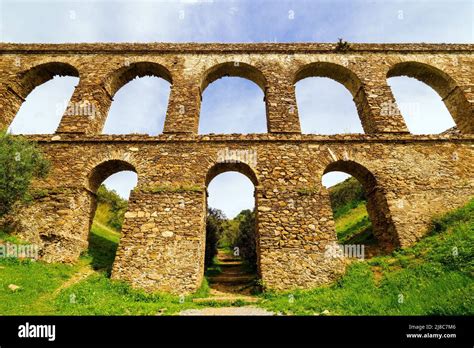 Roman Aqueduct constructed in the 1st century AD near Almunecar ...