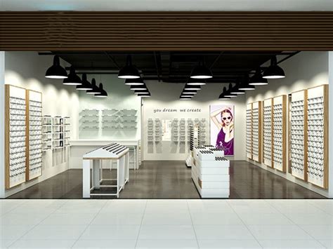 Simple style optical store display showcase customize store design