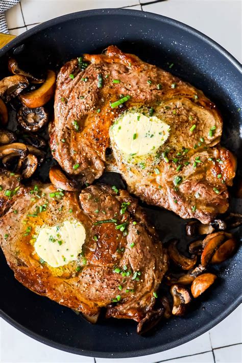 The Best Oven Broiled Ribeye Steaks with Mushrooms Recipe - Sweet Cs Designs