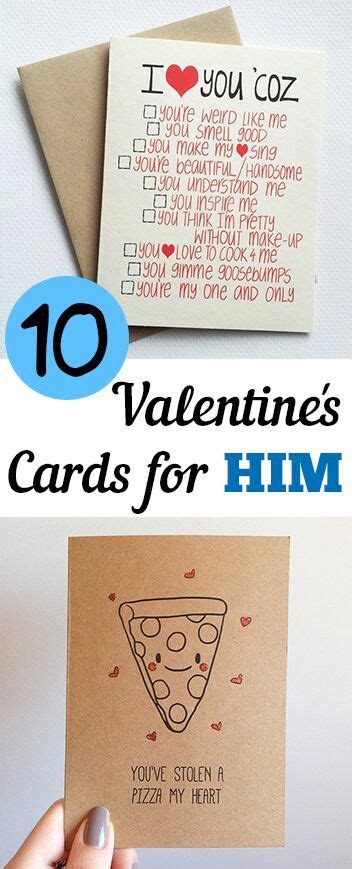 10 Valentine's Day Cards for HIM | Diy valentine's cards for him, Diy ...