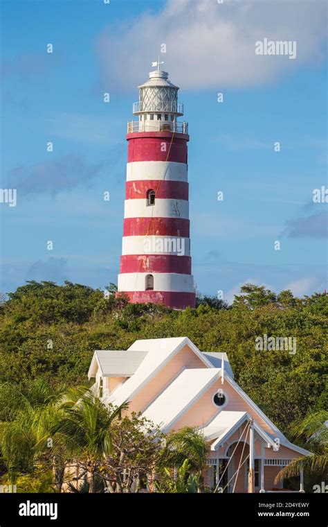 Bahamas, Abaco Islands, Elbow Cay, Hope Town, Elbow Reef Lighthouse ...