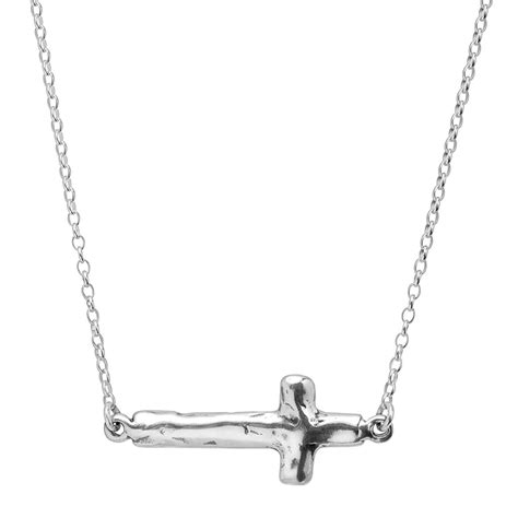 Silpada 'Cross My Art' Horizontal Cross Necklace in Sterling Silver ...