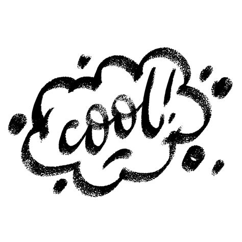 Cool word speech bubble icon symbol. Web design. Sticker design. Hand ...