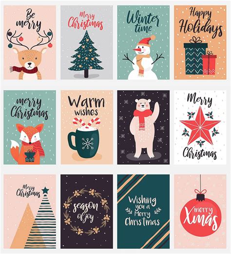 Hand drawn Christmas greeting cards | Christmas card illustration ...