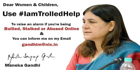 Maneka Gandhi promises to help women facing online harassment through # ...