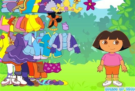 Dora the Explorer Dress Up game: Dora the explorer needs your HELP! She can't decide what to ...