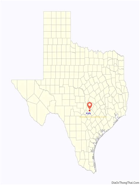 Map of Kyle city, Texas - Thong Thai Real