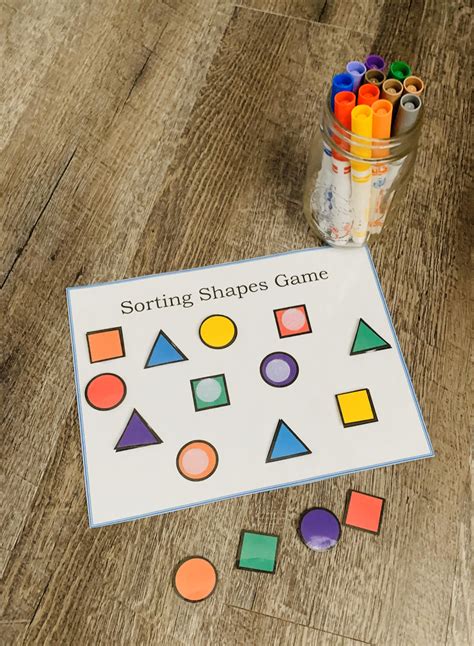 Sorting Shapes Game Learning Shapes matching Game Shape | Etsy ...