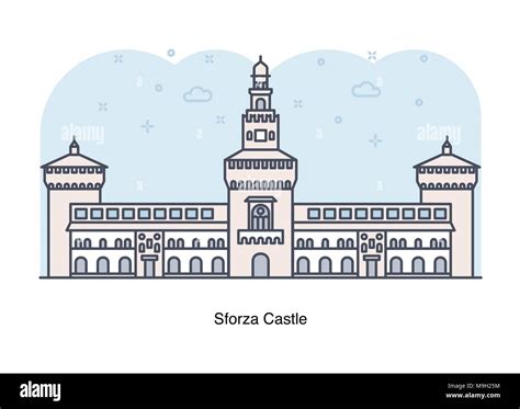 Castello sforzesco sforza castle Stock Vector Images - Alamy