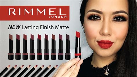 NEW Rimmel Lasting Finish MATTE Lipstick 2020 - LIP SWATCHES - YouTube