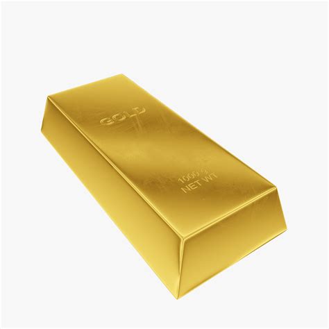 gold ingot 3d model