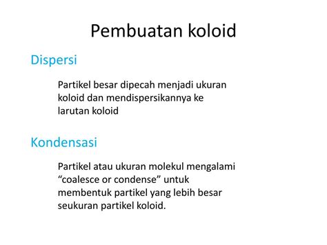 PPT - Pembuatan Koloid PowerPoint Presentation, free download - ID:1936396