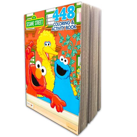 Sesame Street Elmo Coloring Book Super Set Bundle with 2 Sesame Street Books and Stickers ~ Over ...