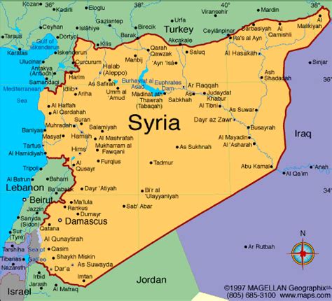 Map of Syria - Free Printable Maps