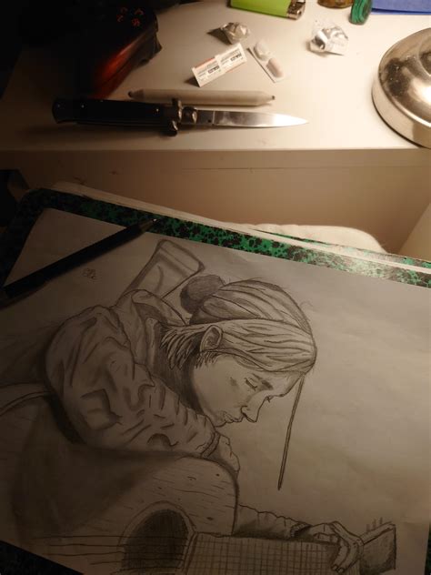 Quick sketch of Ellie and her guitar. : r/thelastofus