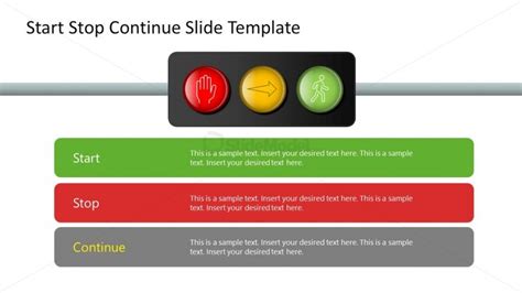 Horizontal Layout for Start Stop Continue Model - SlideModel