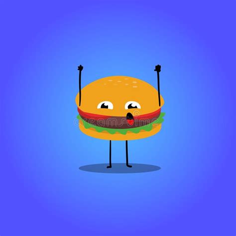 Funny Fast Food Comic Characters. Cartoon Illustration Design Stock Illustration - Illustration ...