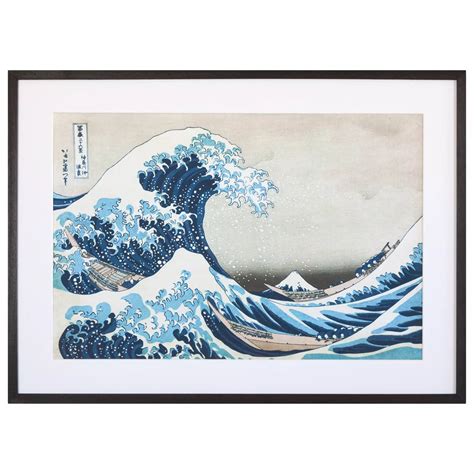 Katsushika Hokusai - The Great Wave off Kanagawa, Grey Painted Ash ...