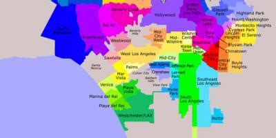 Los Angeles map - Maps Los Angeles (California - USA) - Districts