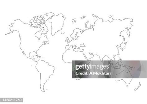 World Map Outline Drawing High-Res Vector Graphic - Getty Images