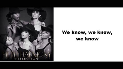 Fifth Harmony - We Know (lyrics) - YouTube