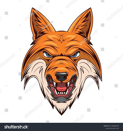 Evil Fox Vector Illustration Mascot Sport Stock Vector (Royalty Free ...