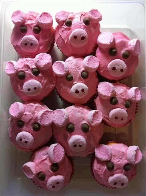 Piggy cupcakes | Piggy cupcakes, Piglet cake, Cute cakes