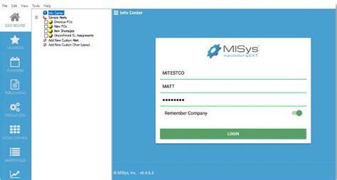 MISys Manufacturing – Accessing the MISys EXT web app through the MISys ...