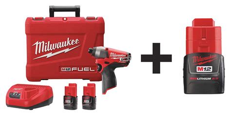 MILWAUKEE Cordless Impact Driver Kit, 12.0V - 7DX72|2453-22 48-11-2420 - Grainger