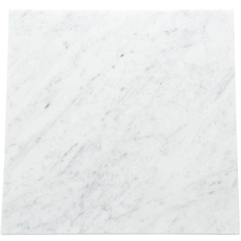 Daltile Natural Stone Collection Carrara White 12 in. x 12 in. Polished Marble Floor and Wall ...