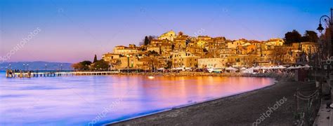 Tramonto Anguillara Sabazia Lago di Bracciano - Foto Stock: Foto, Immagini © shopartgallery ...