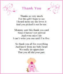 Baby Shower Thank You Poems from Unborn Baby | paper projects | Baby shower thank you, Baby ...