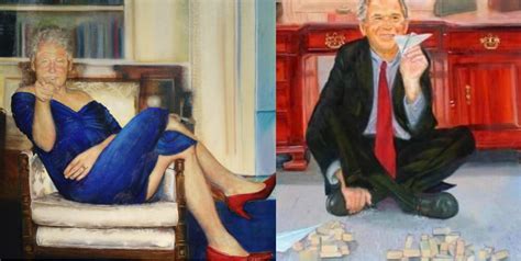 The story behind that bizarre painting of Bill Clinton in a dress