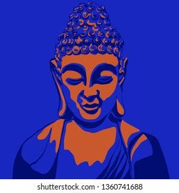Buddha Head Silhouette Hand Drawing Bold Stock Vector (Royalty Free) 1360741688 | Shutterstock