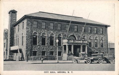 City Hall Medina, NY Postcard