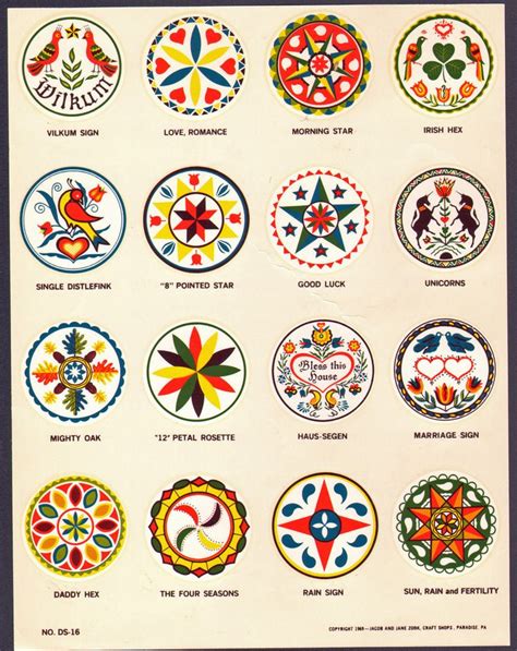 pennsylvania-dutch-hex-signs-water-slide-decals-vintage-1969-zook-crafts ...