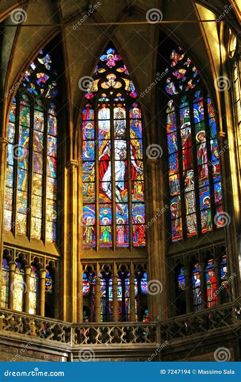 St.Vitus Cathedral Interior Stock Photo - Image of glass, czech: 7247194