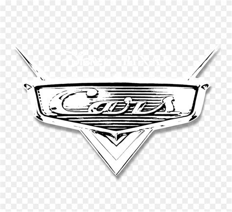 Disney And Pixar Cars Logo Black And White - Line Art, HD Png Download ...