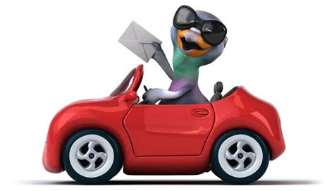 Funny pigeon in car — Stock Photo © julos #83559296