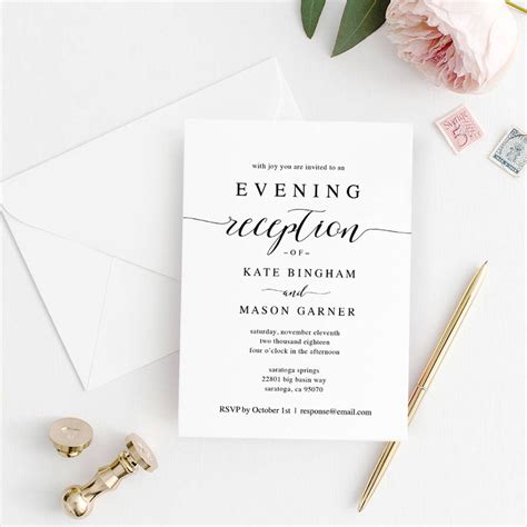 Classic Wedding Reception Invitation - 16+ Examples, How to Make, Tips