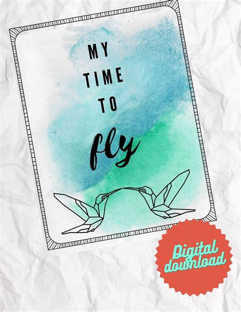 My Time to Fly / Instant Download / Printable / Motivational Poster - Etsy