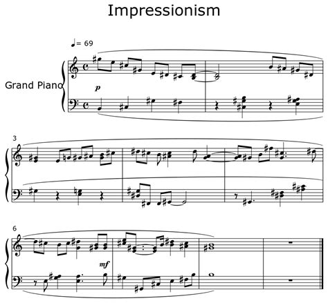 Impressionism - Sheet music for Piano