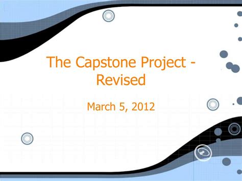 Capstone Project Presentation Template