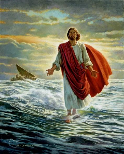 Christ Walking on the Water by Robert Barrett | Imagenes de jesus ...