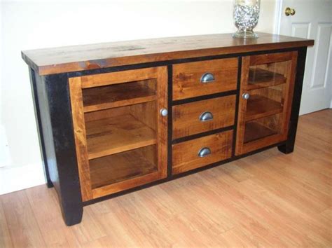 Rough Sawn Pine 63" Entertainment Unit - Solid Wood Mennonite Furniture Hart's Country Furniture ...