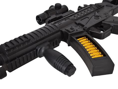 Kid Toy Military Gun Super Combat Rifle Flashing Light Vibration Realistic Sound | eBay